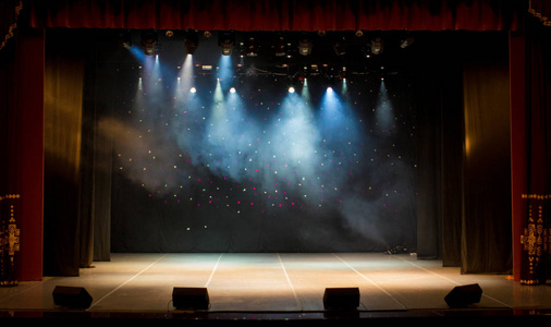 彩色炫光舞台灯光图片