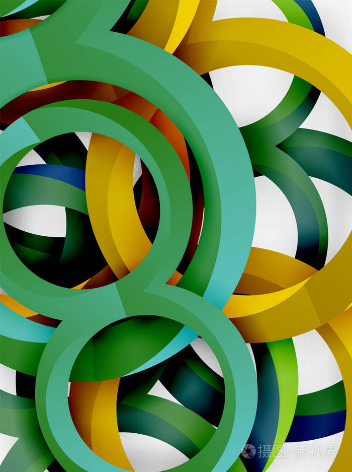 矢量 3d 环设计背景