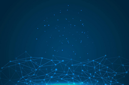 几何的图形背景分子和通信照片