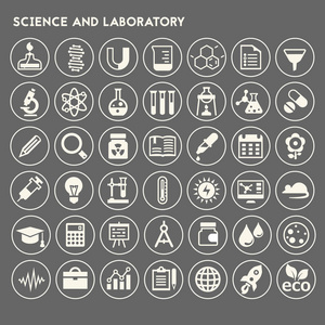 科学和实验室图标集合