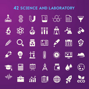 科学和实验室图标集合