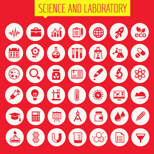 科学和实验室图标集合