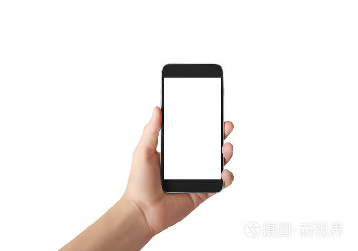 手拿触摸屏智能手机