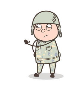 卡通女军人学员图片