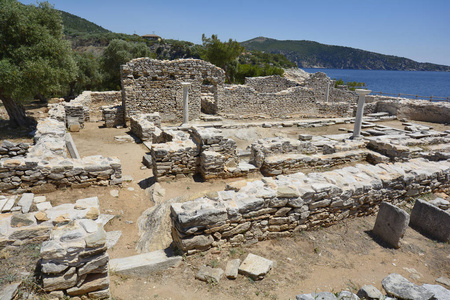 萨索斯岛岛希腊考古学图片