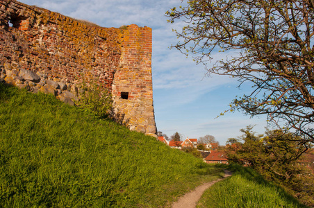 丹麦沃丁堡城堡城墙