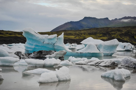 冰岛冰川融化，全球变暖