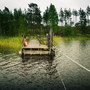 在芬兰的美丽湖景观