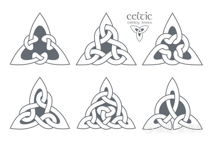 矢量凯尔特三位一体结第 2 部分.民族的装饰品.几何德