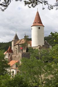 克日沃克拉特，皇家狩猎哥特式城堡，其起源日期追溯到 12 世纪，捷克共和国