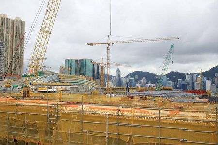 在香港的高速铁路施工现场图片