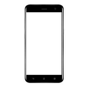 现实手机智能手机与背景分离的空白屏幕.打印和 web 元素的矢量图照片