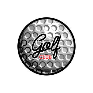 彩色老式高尔夫俱乐部徽章。 高尔夫锦标赛高尔夫用具和设备徽章标志。 矢量图EPS10