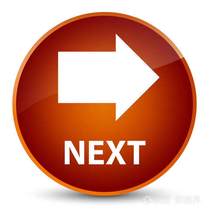 下一步优雅棕色圆形按钮