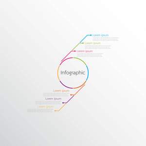 矢量图模板用于详细的报告。6 的所有主题
