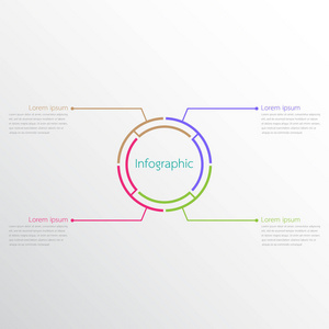 矢量图模板用于详细的报告。4 的所有主题