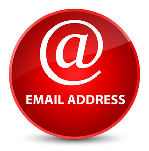 电子邮件地址优雅红色圆形按钮