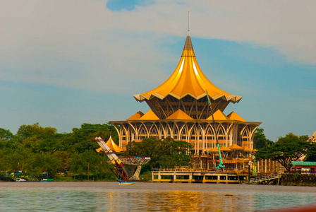 在马来西亚沙捞越,古晋砂劳越州立法议会照片