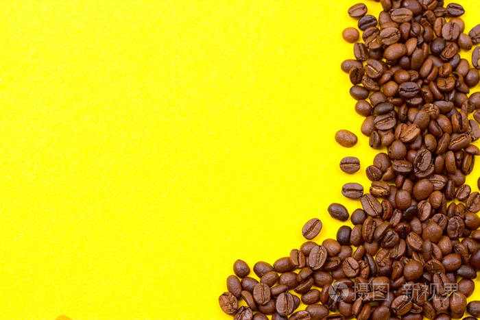 咖啡的背景。烘培的咖啡豆
