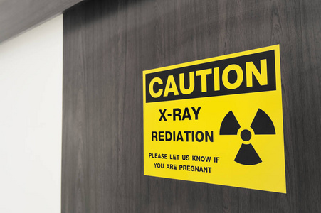 放射性物质和辐射的 x 光机的象征