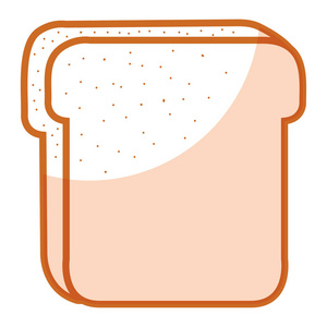 美味烤面包面包孤立的图标