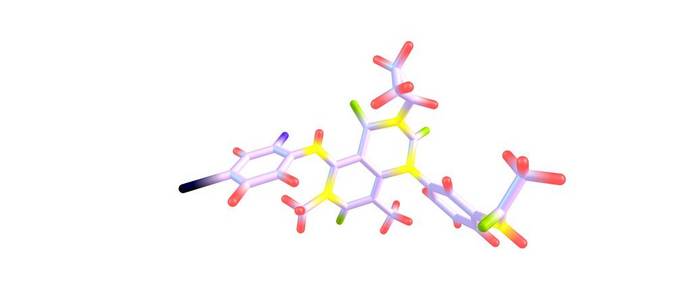 Trametinib 分子结构上白色孤立