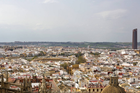 塞维利亚市从 Giralda 鸟瞰图