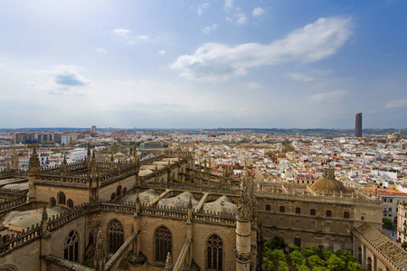 塞维利亚市从 Giralda 鸟瞰图