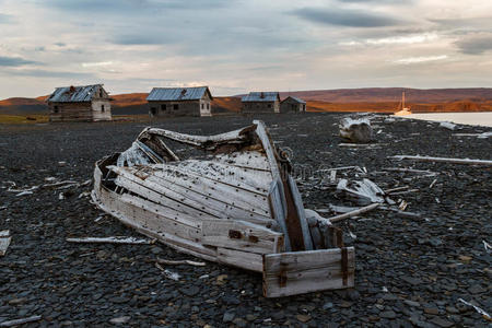 新地岛上的一个小贸易站照片