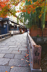 日本京都地区的小桥景图片