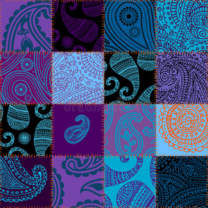 紫罗兰绗缝图案