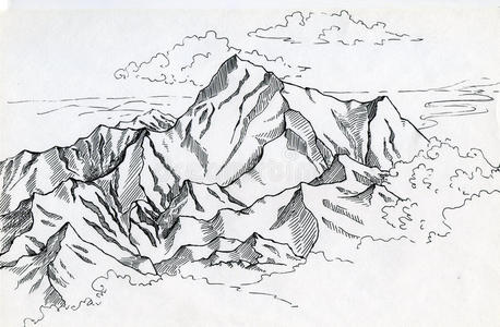 水墨山水画照片
