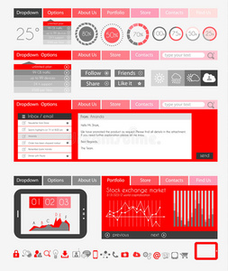 web信息图形的ui平面设计元素