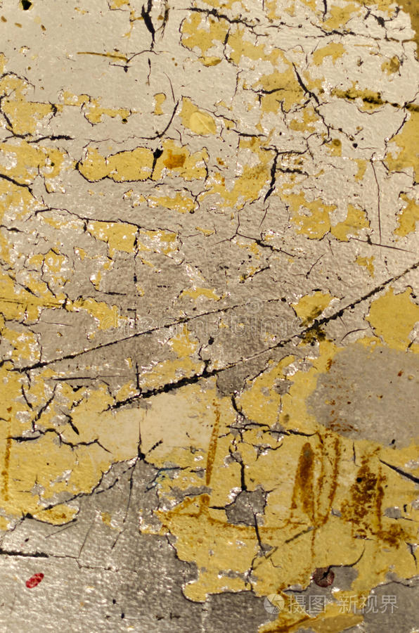 裂开的黄色表面