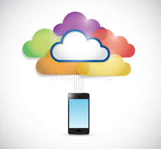彩云连接到智能手机。