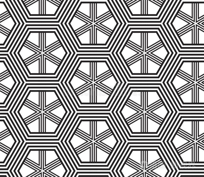 黑白矢量无缝图案