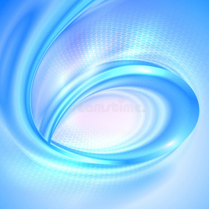 蓝色螺旋抽象背景。