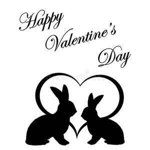 黑白兔子情侣头像图片