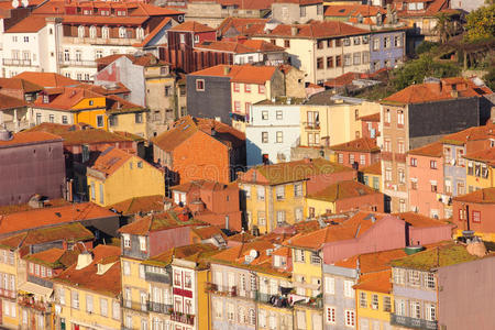 旧城的红色屋顶。波尔图。葡萄牙