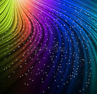 群星群星闪耀彩虹波.矢量照片