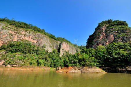 植物 旅游业 泰宁 地貌学 风景 瓷器 悬崖 岩石 峡谷