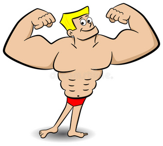卡通肌肉男头像图片