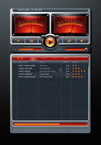 模拟立体声mp3音乐媒体播放器矢量