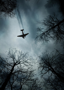 二战时期的飞机在飞行中图片