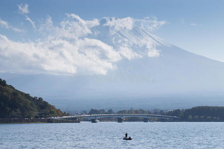 日本富士山远景