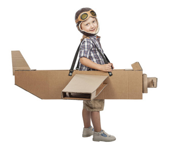 孩子用纸板飞机