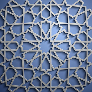 伊斯兰装饰矢量,波斯 motiff.3d 的斋月伊斯兰圆模式元素.
