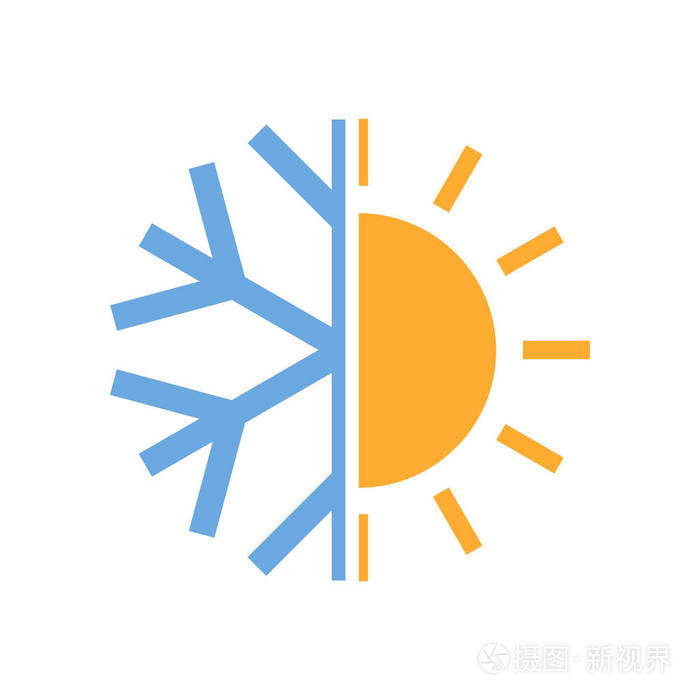 热和冷的图标.矢量图插画-正版商用图片0z4pga-摄图新视界