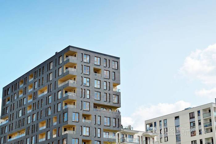 现代的豪华公寓楼