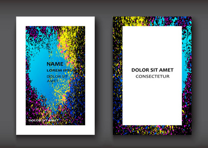 霓虹灯水彩爆炸形艺术涵盖设计方案集。德科